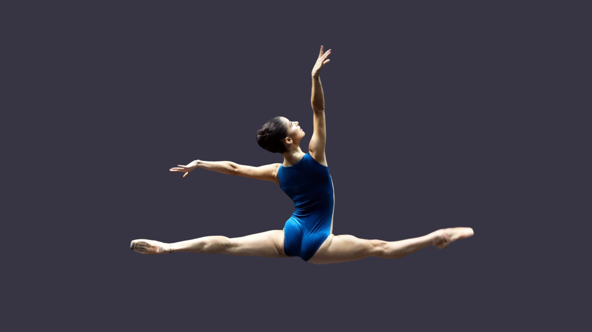 Ballet dancer mid-leap
